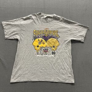Vintage Sugar Bowl Shirt Mens XL New Orleans LSU Tigers Notre Dame Irish Y2K